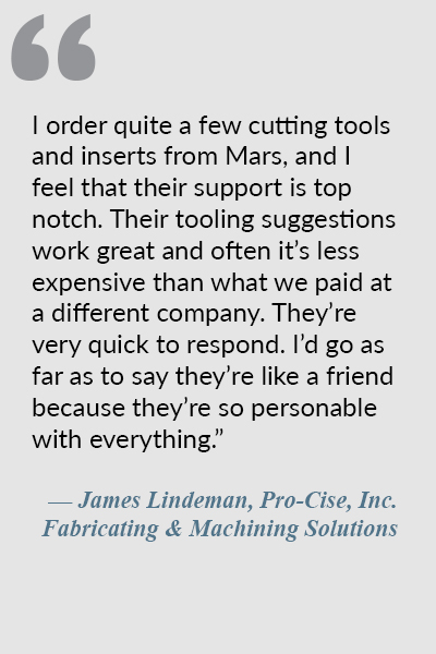 Testimonial by James Lindeman of Pro-Cise, Inc.