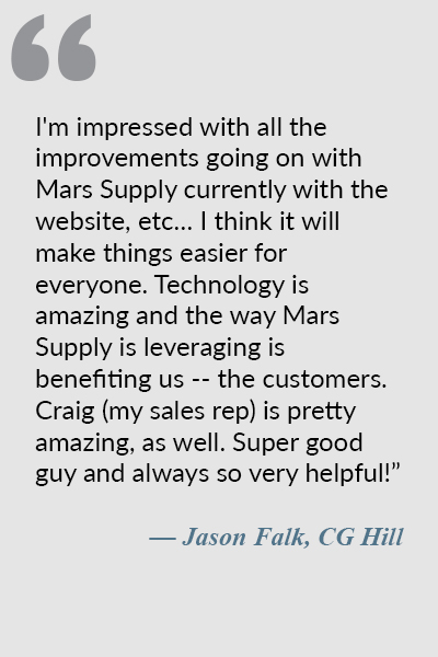 Testimonial by Jason Falk of CG Hill.