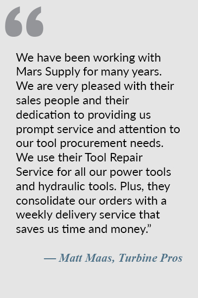 Testimonial by Matt Maas of Turbine Pros.
