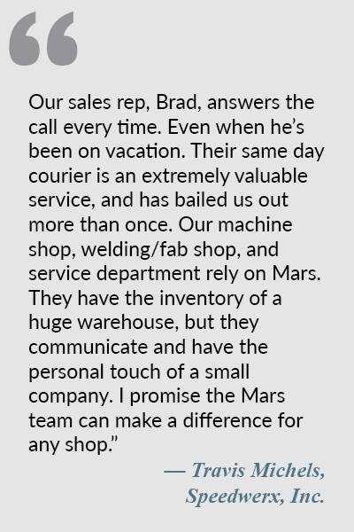 Testimonial by Travis Michels of Speedwerx, Inc.